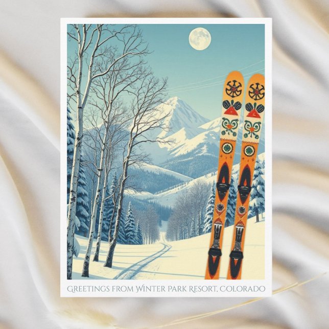 Cartão postal de férias de esqui no Winter Park Re (Criador carregado)