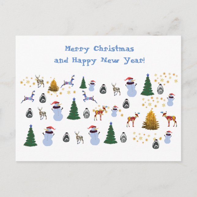 Cartão postal de férias de inverno (Frente)