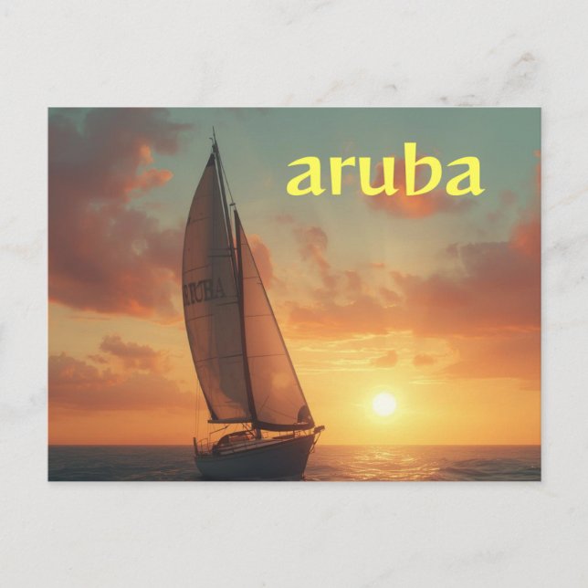 cartão postal de férias em aruba (Frente)