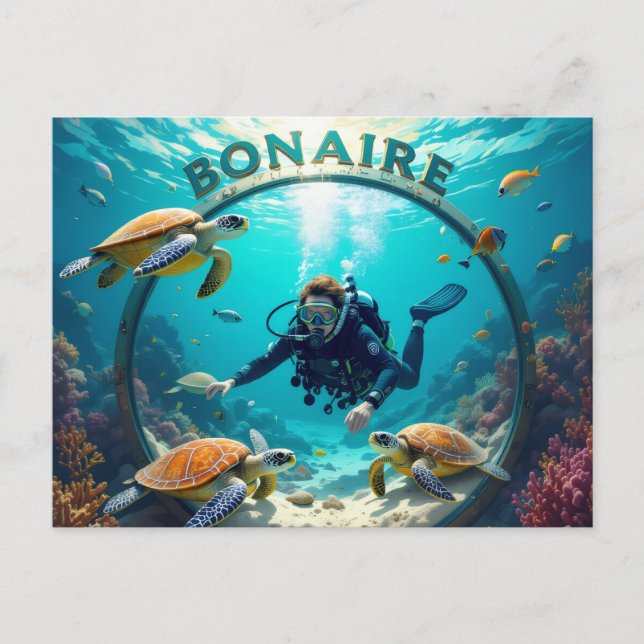 cartão postal de férias em bonaire (Frente)