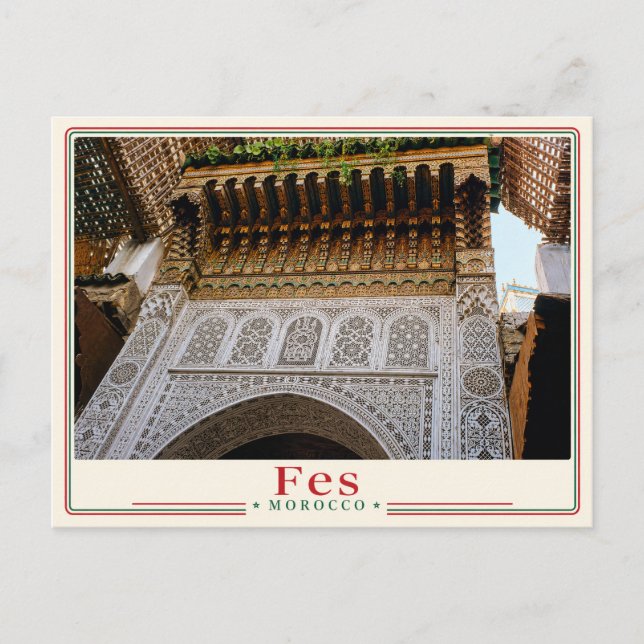 Cartão postal de Fes - Marrocos (Frente)