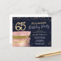 Cartão postal de festa surpresa de aniversário de