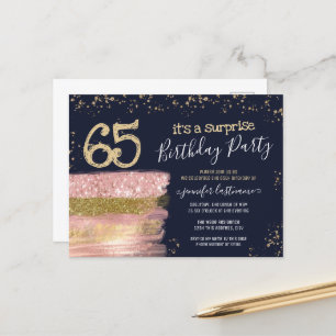 Cartão postal de festa surpresa de aniversário de 
