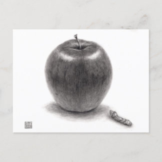 CARTÃO POSTAL DE FESTIVIDADES りんごとあおむし