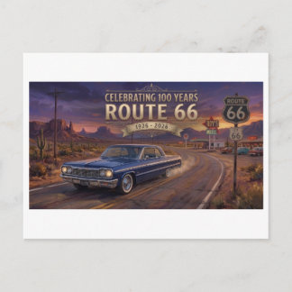 Cartão Postal De Festividades 100 Anos Da Rota 66