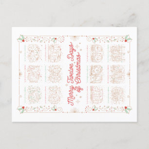 Cartão Postal De Festividades 12 DIAS DE NATAL / Cartão-postal de Natal