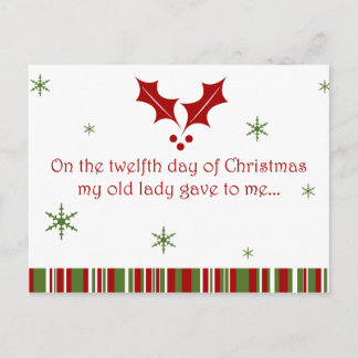 Cartão Postal De Festividades 12 dias de um Natal do campónio