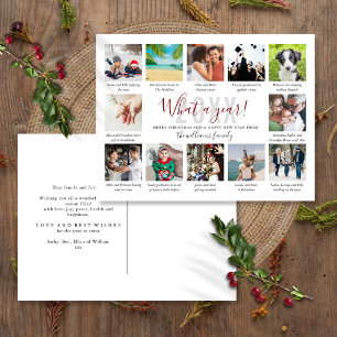 Cartão Postal De Festividades 12 Photo Collage What A Year In Review Captions