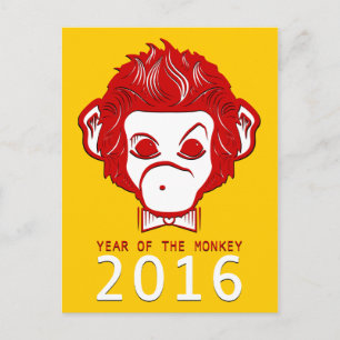 Cartão Postal De Festividades 2016 ano do macaco