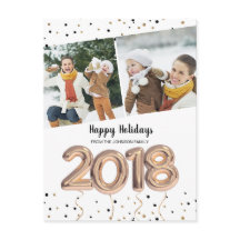 2018 balão | cartões-postais | Ano Novo