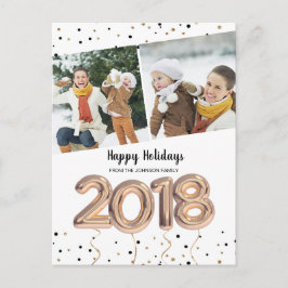 Cartão Postal De Festividades 2018 balão | cartões-postais | Ano Novo