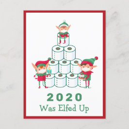 Cartão Postal De Festividades 2020 Foi Alimentado | Natal | Papel higiênico