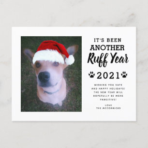 Cartão Postal De Festividades 2021 Ruff Ano Engraçado Foto personalizada de cach