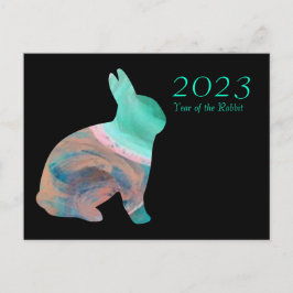 Cartão Postal De Festividades 2023 anos do zodíaco chinês do coelho por Janz