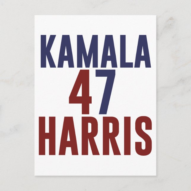 Cartão Postal De Festividades 2024 Kamala Harris Senhora Presidente EUA Votação (Frente)