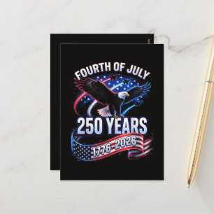 Cartão Postal De Festividades 250º Aniversário EUA 1776-2026 Patriótico American