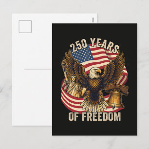 Cartão Postal De Festividades 250 Anos Americano 1776-2026