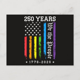 Cartão Postal De Festividades 250 Anos de 250º Aniversário EUA LGBT Pr