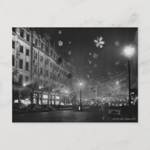 Cartão Postal De Festividades 30th November 1955: Christmas decorations