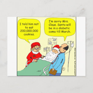 Cartão Postal De Festividades 397 Santa cookie coma cartoon