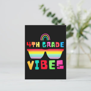 Cartão Postal De Festividades 4º ano volta ao professor e estudante