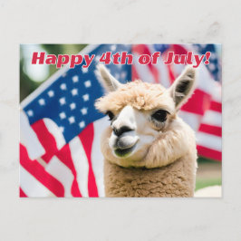 Cartão Postal De Festividades 4 de julho Alpaca