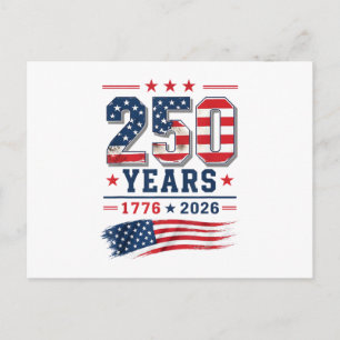 Cartão Postal De Festividades 4 de Julho América Bandeira dos EUA Patriótico 250