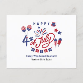 Cartão Postal De Festividades 4 de julho Marketing de Apreciação e Remessa