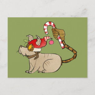 Cartão Postal De Festividades 4 Pequenos monstros - Logotipo de Feriado Tesla