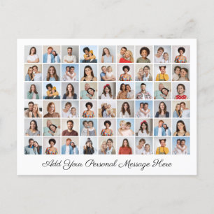 Cartão Postal De Festividades 54 Colagem de Fotos Adicione Sua Própria Saudação
