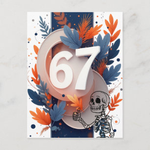 Cartão Postal De Festividades 67 Mão de Esqueleto Halloween