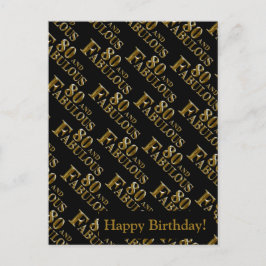 Cartão Postal De Festividades 80º Aniversário 