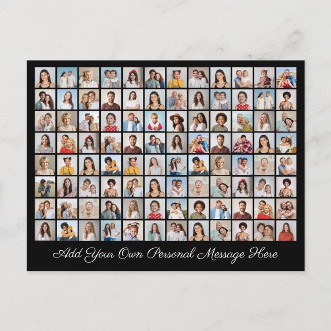 Cartão Postal De Festividades 96 Colagem de Fotos Adicionar Sua Própria Saudação (Frente)