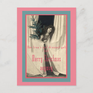 Cartão Postal De Festividades A Árvore De Natal Ainda Não Está Vestida