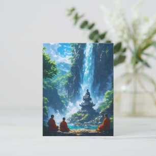 Cartão Postal De Festividades A Ascensão Tranquila dos Monges