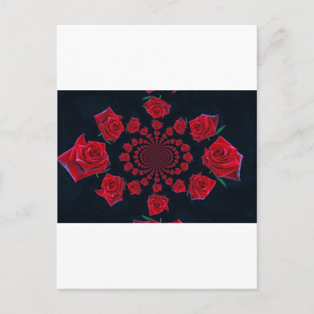 Cartão Postal De Festividades A Beleza dos Rosas: Fantasia Floral (Frente)