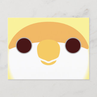 Cartão Postal De Festividades A face de um pombinho com cara de pêssego