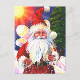 Cartão Postal De Festividades A Fada Papai Noel
