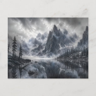Cartão Postal De Festividades A Forma do Silêncio – Paisagem Preto e Branco