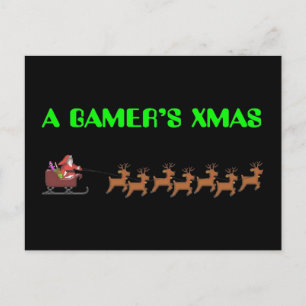 Cartão Postal De Festividades A Gamer’s Xmas
