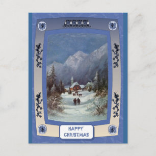 Cartão Postal De Festividades A igreja da aldeia
