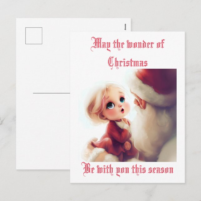 Cartão Postal De Festividades A Maravilha do Cartão de Natal (Frente/Verso)
