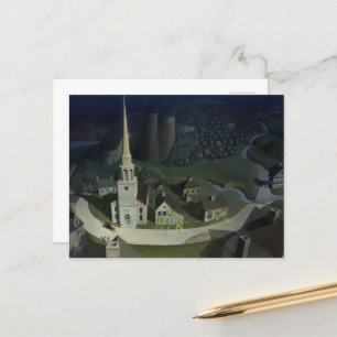 Cartão Postal De Festividades A meia-noite de Paul Revere por Wood