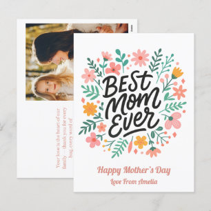 Cartão Postal De Festividades A Melhor Mãe Elegante De Todos   Dia de as mães