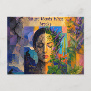 Cartão Postal De Festividades A Natureza Repara o que se Quebra – Um Retrato de
