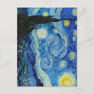 Cartão Postal De Festividades A Noite Estrelada de Vincent van Gogh Trabalho de 