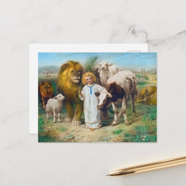 Cartão Postal De Festividades A paz de William Strutt (Frente/Verso In Situ)