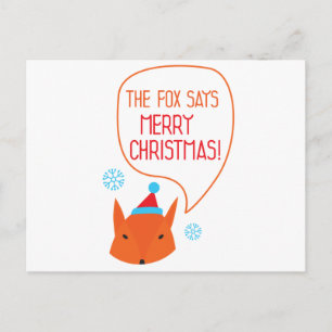 Cartão Postal De Festividades A Raposa diz Feliz Natal!