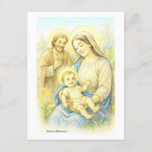 Cartão Postal De Festividades A Sagrada Família - Natividade