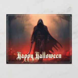 Cartão Postal De Festividades À sombra do Ceifador - Halloween